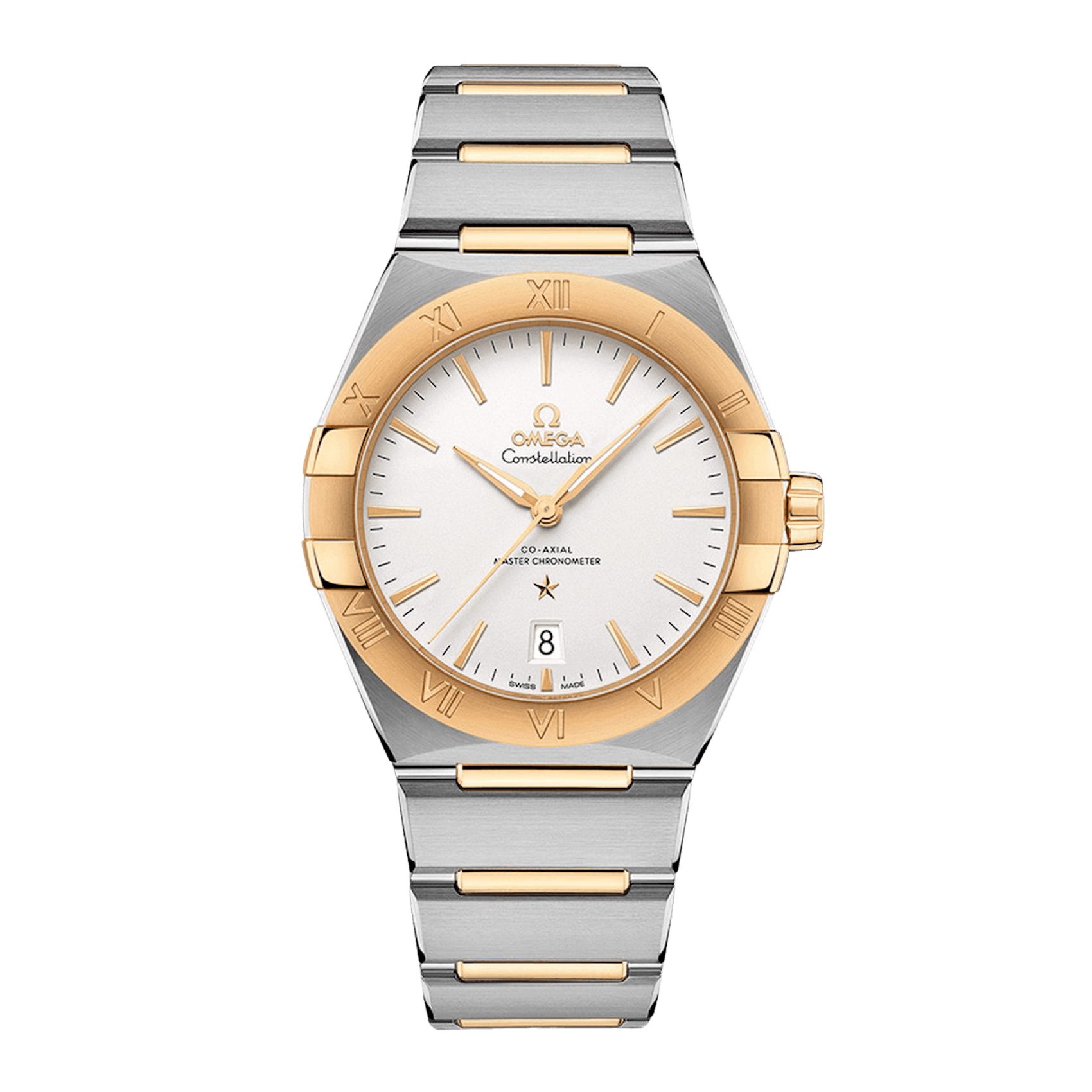 Vertical Omega Constellation 18K Yellow Gold & Steel 39mm 131.20.39.20.02.002