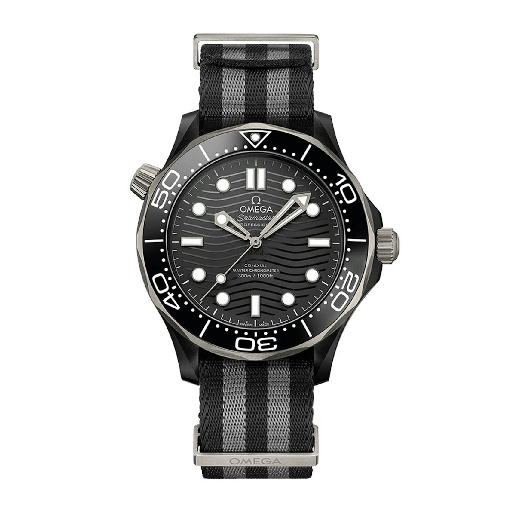 Vertical Omega Seamaster Diver 300M Black Ceramic 43.5mm 210.92.44.20.01.002
