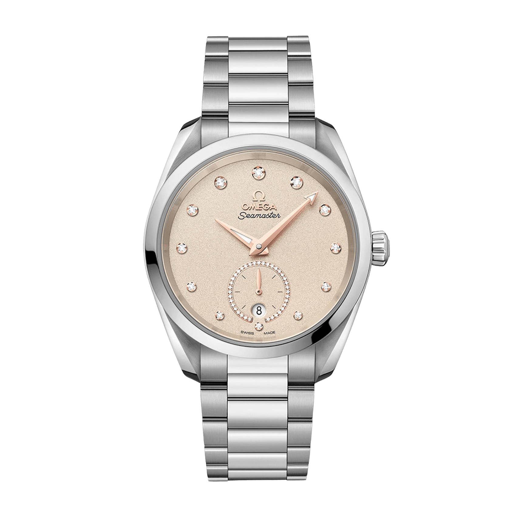 Vertical Omega Seamaster Aqua Terra 150M Small Seconds 38mm 220.10.38.20.59.001
