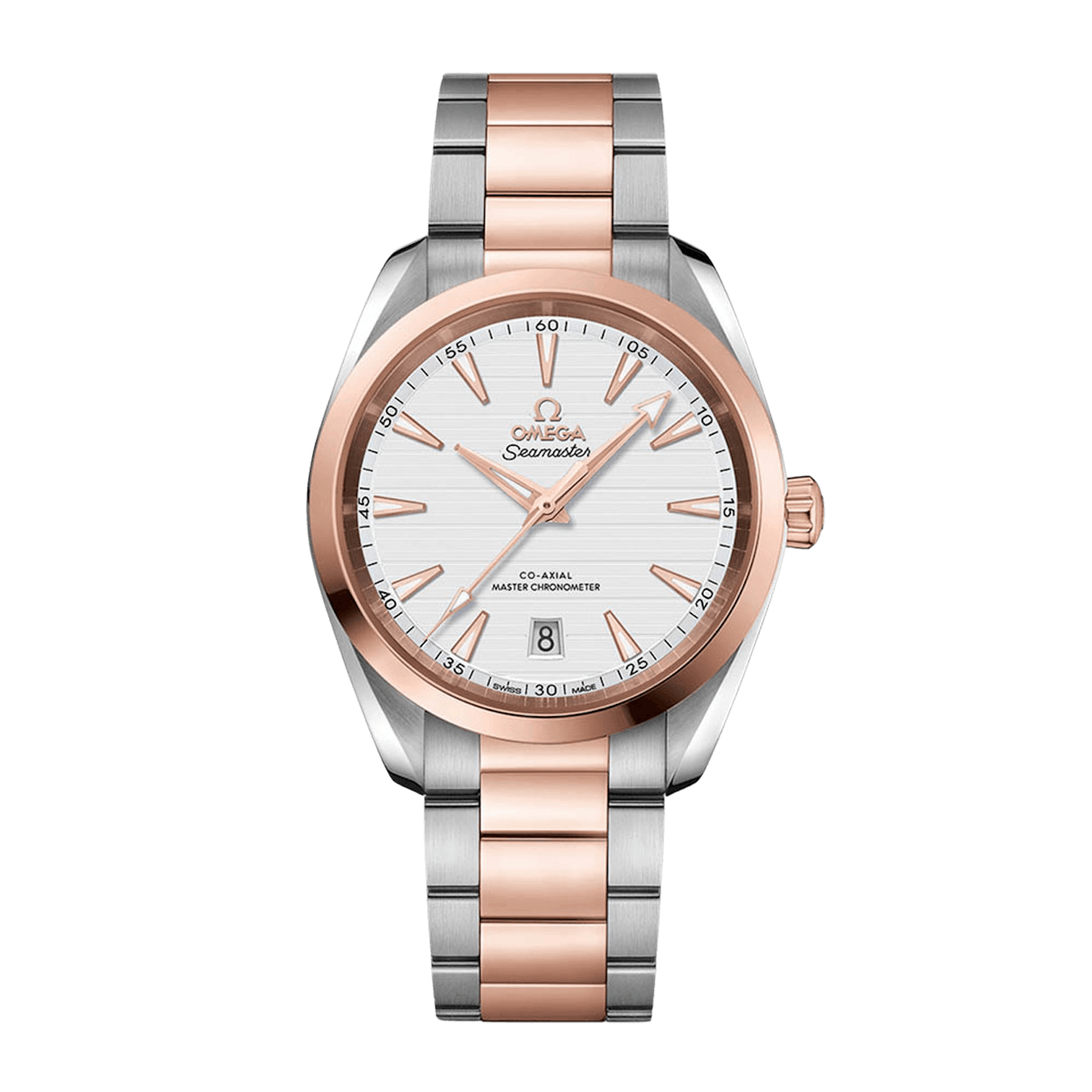 Vertical Omega Seamaster Aqua Terra 150M 18K Sedna Gold & Steel 38mm 220.20.38.20.02.001