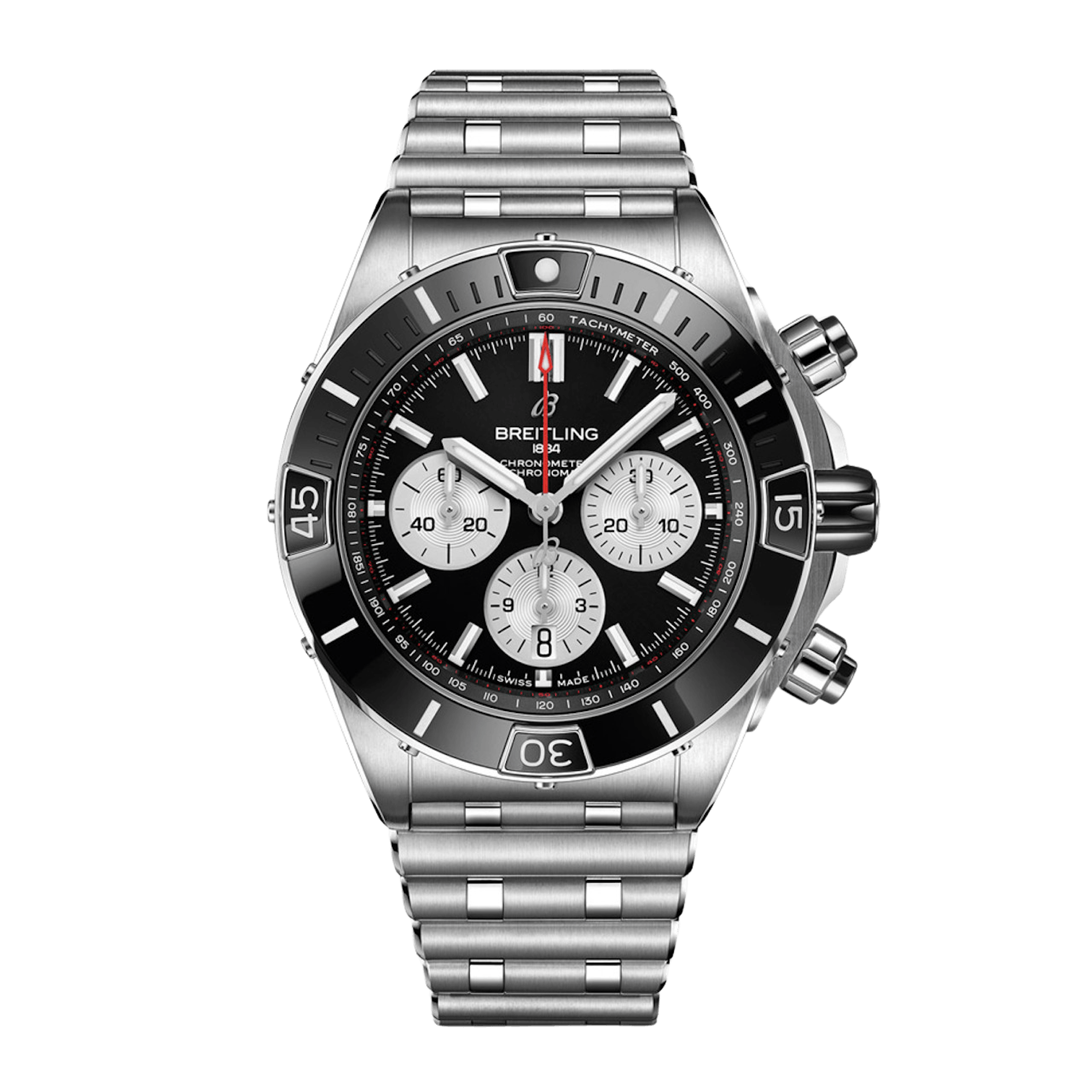 Vertical Breitling Super Chronomat 44 B01 Automatic Chronograph AB0136251B1A1