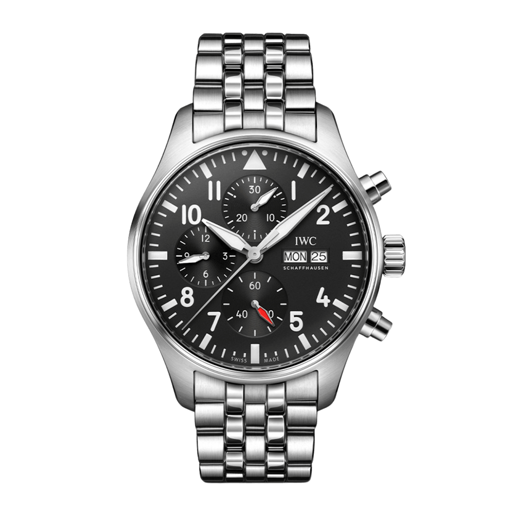 Vertical IWC Schaffhausen Pilot's Watch Chronograph IW378002