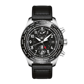 Vertical IWC Schaffhausen Pilot's Watch Timezoner Chronograph IW395001