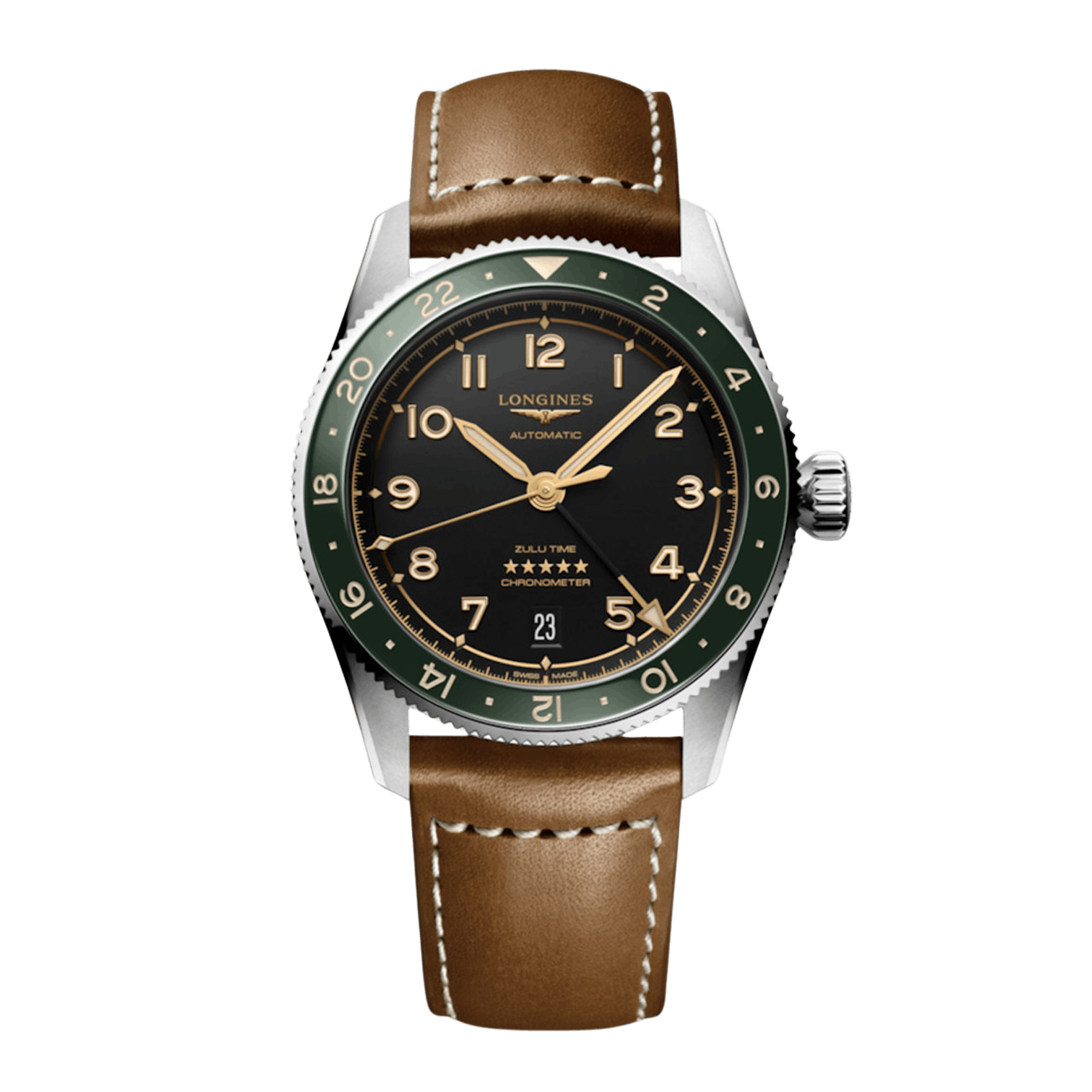 Vertical Longines Spirit Zulu Time GMT Automatic 39mm L3.802.4.63.2