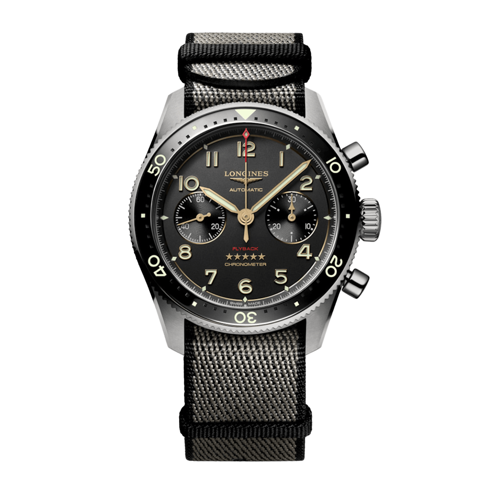 Vertical Longines Spirit Flyback Automatic Chronograph Titanium 42mm L3.821.1.53.2