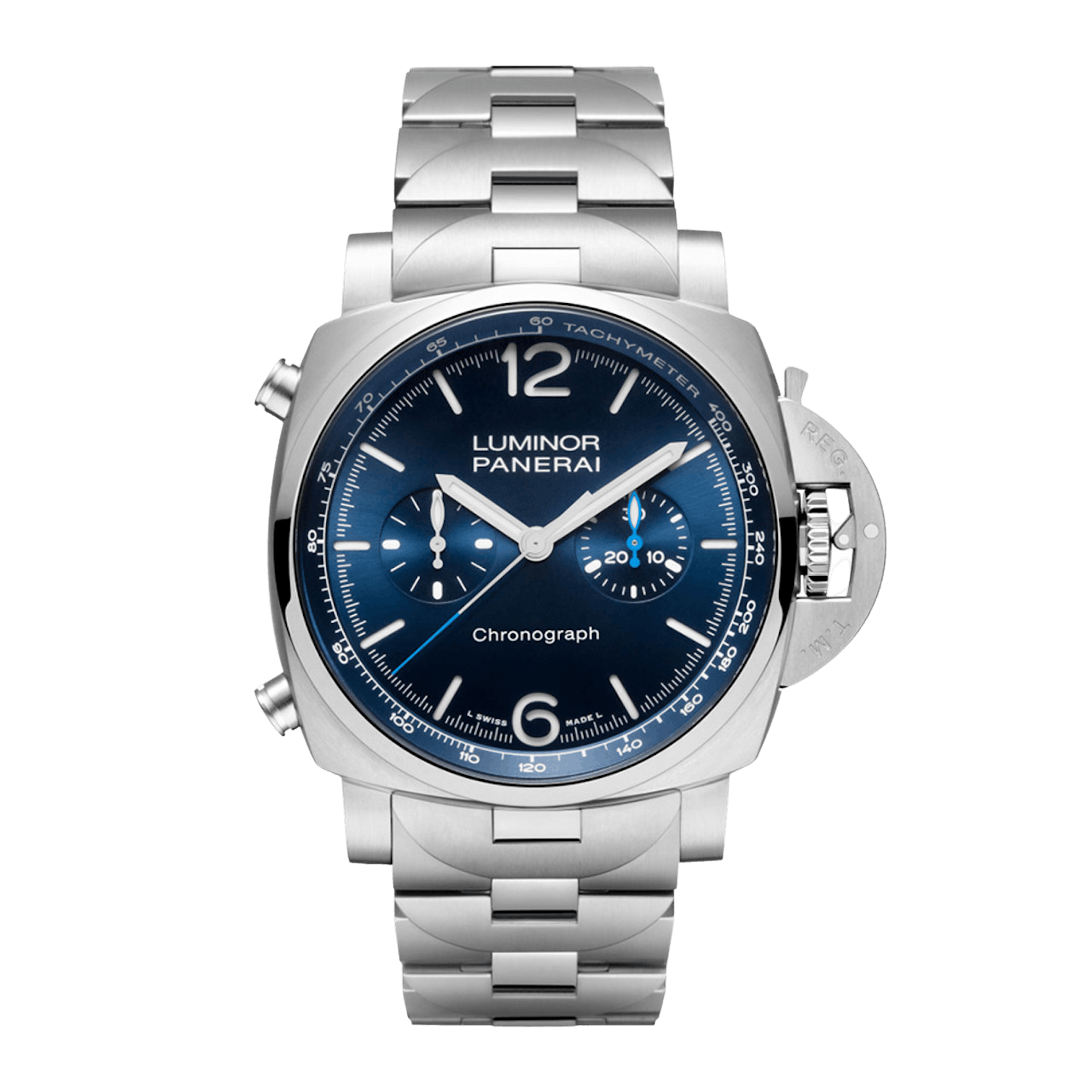 Vertical Panerai Luminor Chrono 44mm PAM01110