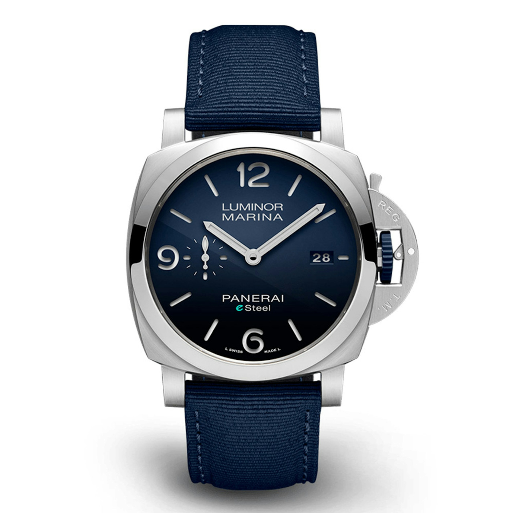 Vertical Luminor Marina ESteel Blu Profondo 44mm