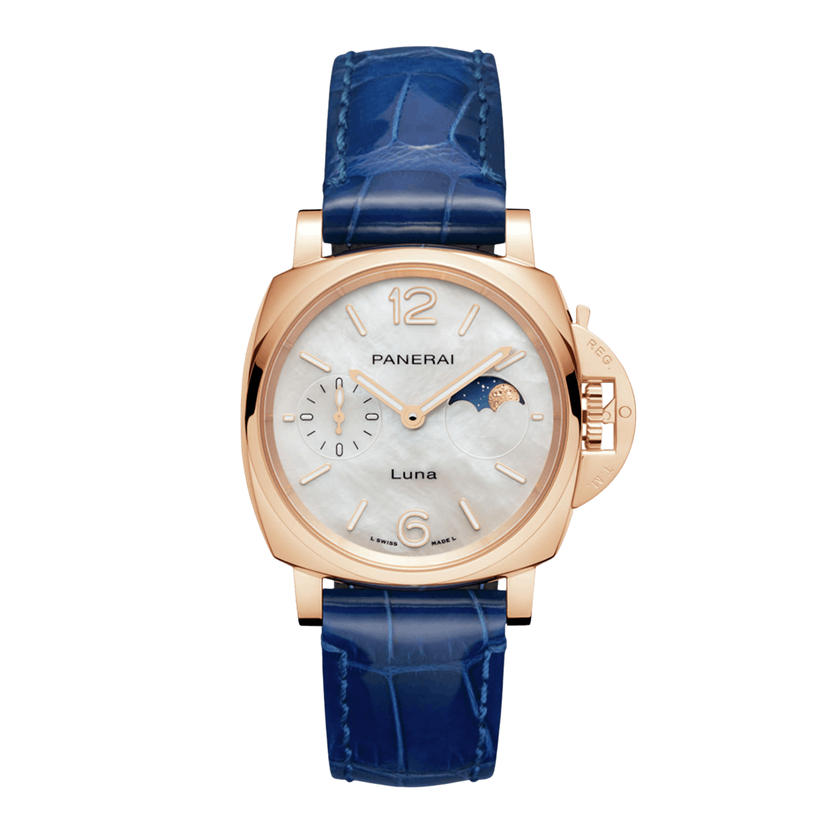 Vertical Panerai Luminor Due Luna Goldtech 38mm PAM01181