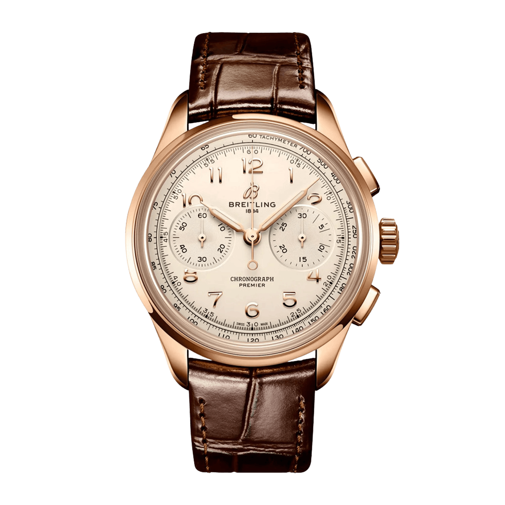 Vertical Breitling Premier 40 B09 Chronograph 18K Rose Gold RB0930371G1P1